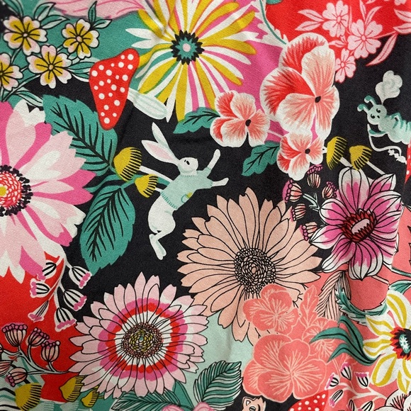 Retrolicious Floral Midi Dress - Pink and Black - Picture 11 of 12